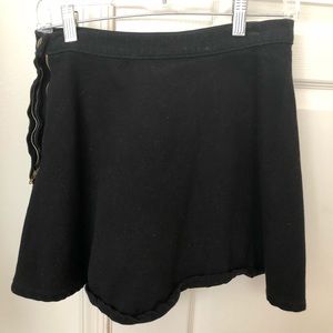 American Apparel black denim circle mini skirt